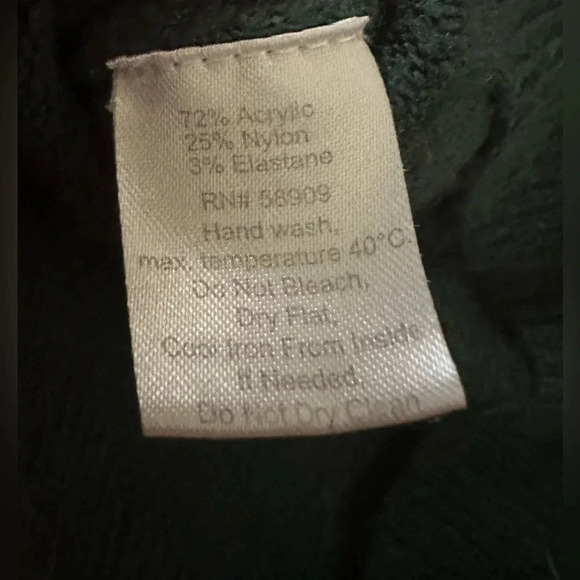 Chelsea & Violet Christmas Green Dressy Chenille Sweater Ruffle Vintage Collar - Picture 4 of 4